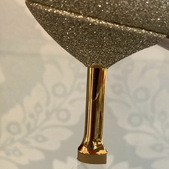 PRADA GOLD METALLIC GOLD KITTEN HEEL SHOE SIZE 38 RETAIL $ 1250.00 - Picture 4 of 10